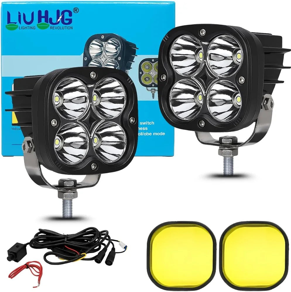 LIU HJG 4 LED ෆොග් ලයිට් 60W