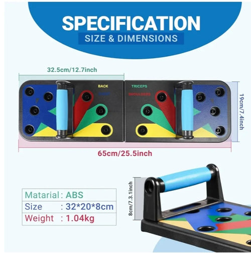 Push Up Board for Men & Women, Multi-Function Foldable Push up Board