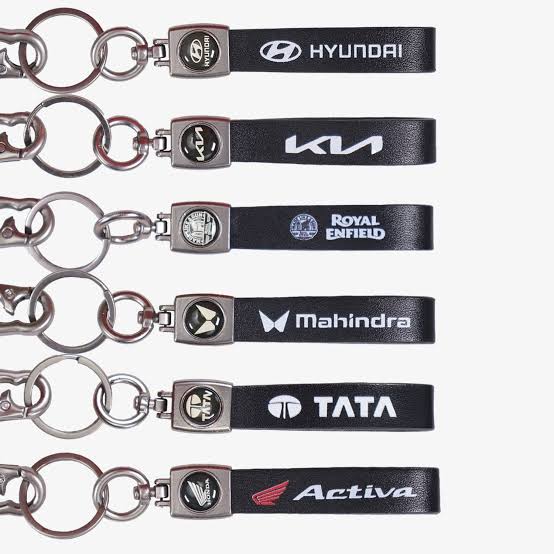 Branded Leather Motorcycle Keychains