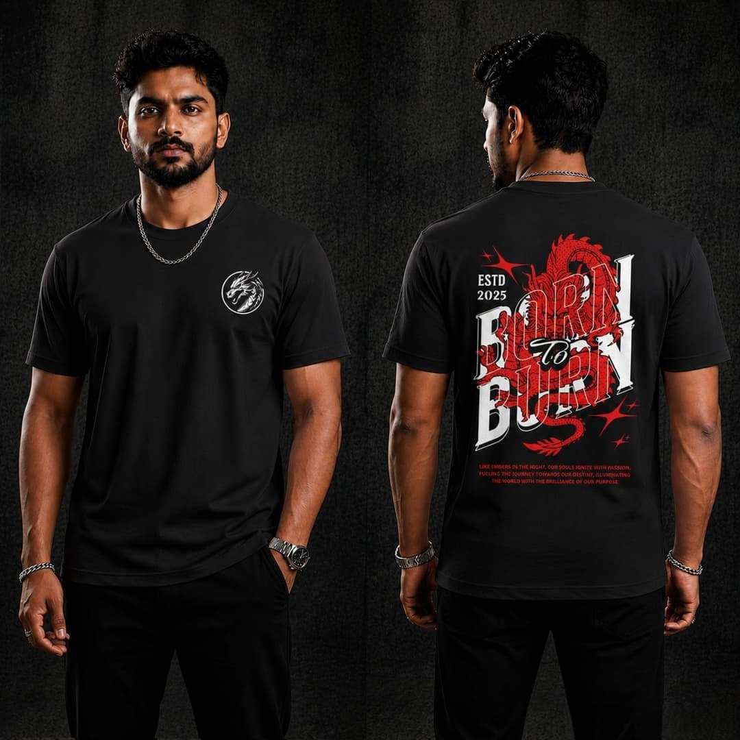Born to Burn Dragon Regular T - shirt