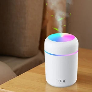 180ML Mini USB Air Humidifier with LED Light – Portable Aroma Mist Diffuser for Home, Bedroom & Car