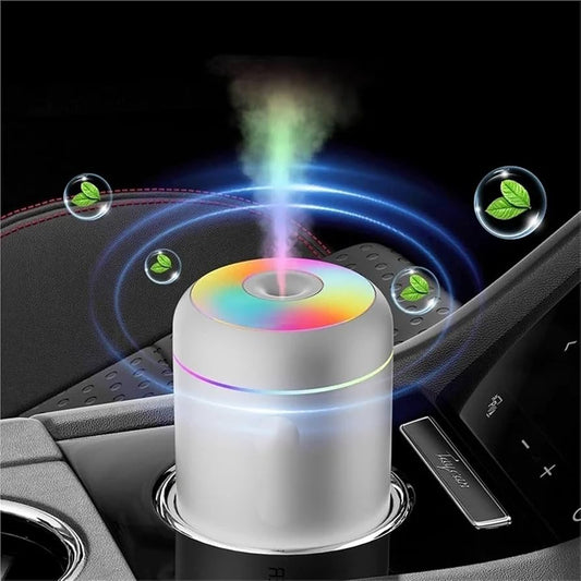 180ML කුඩා USB වායු ආර්ද්‍රතාකාරකය (Humidifier) LED ආලෝකය සහිතව – නිවස, නිදන කාමරය සහ මෝටර් රථ සඳහා අතේ ගෙන යා හැකි ඇරෝමා මීදුම් විසරණය (Aroma Mist Diffuser)