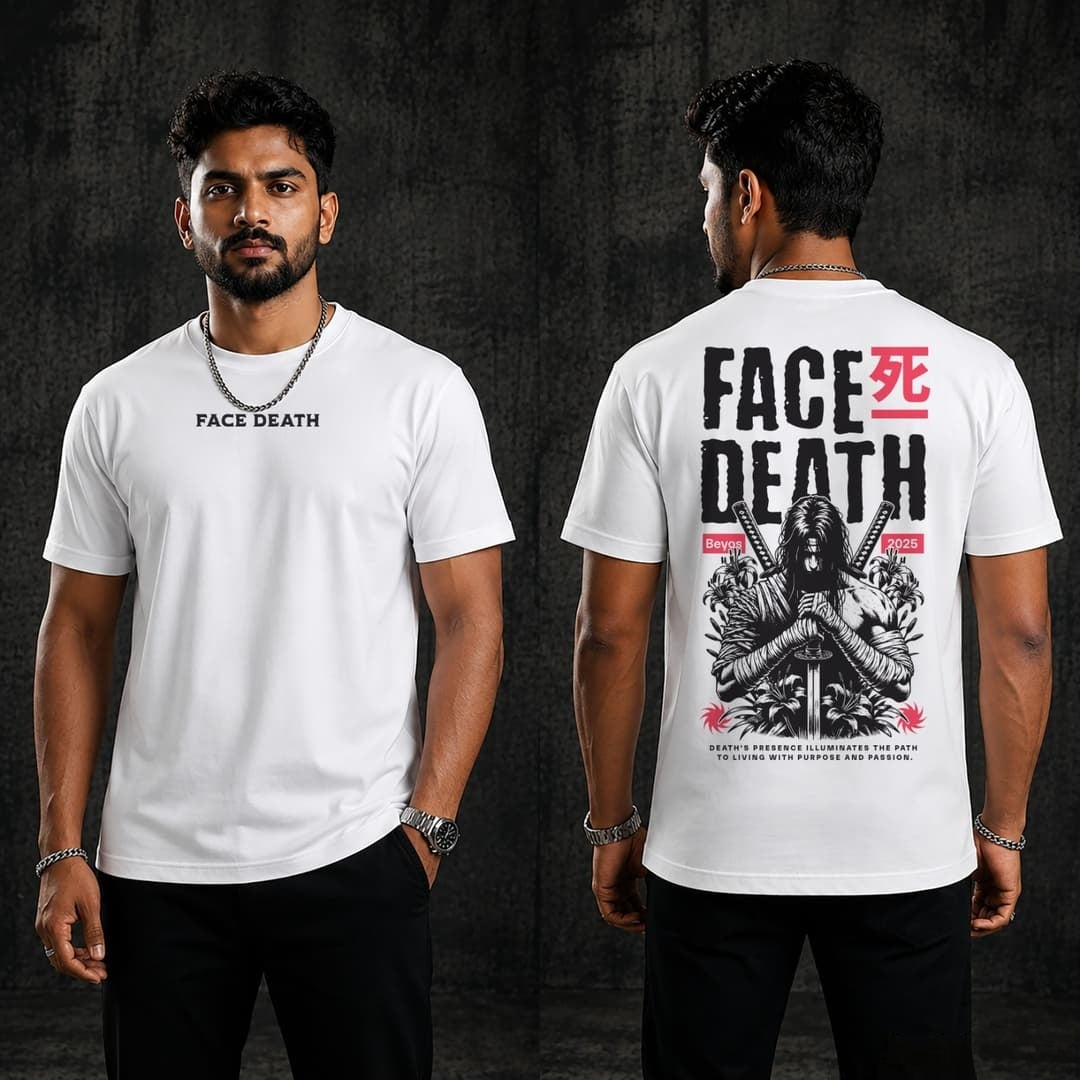 Face Death Samurai Regular T - shirt