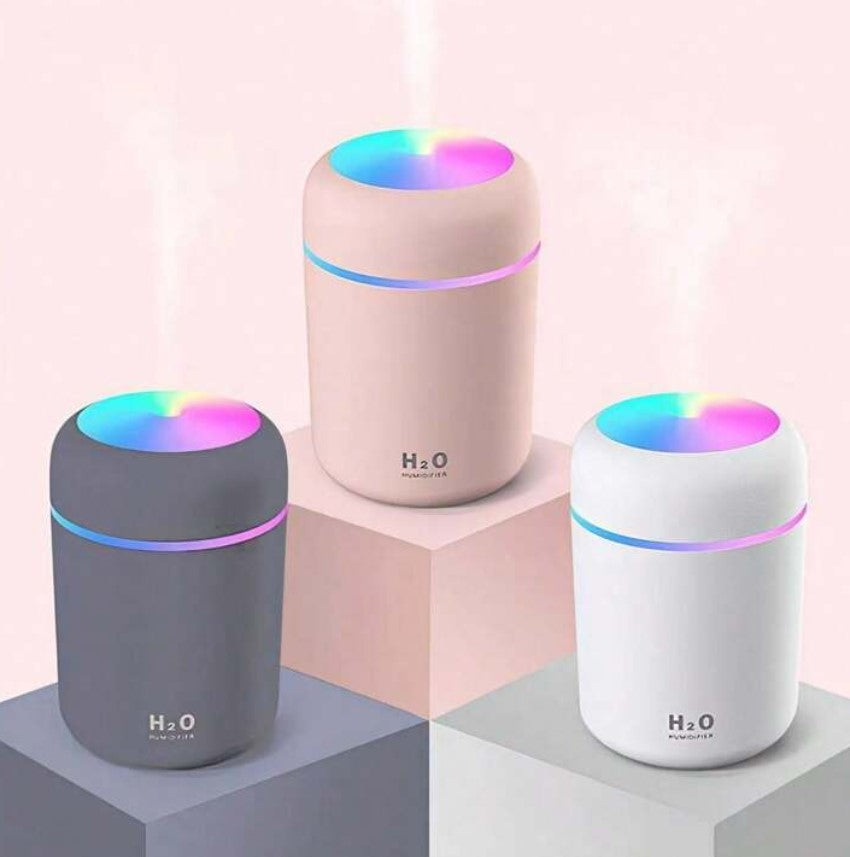 180ML Mini USB Air Humidifier with LED Light – Portable Aroma Mist Diffuser for Home, Bedroom & Car