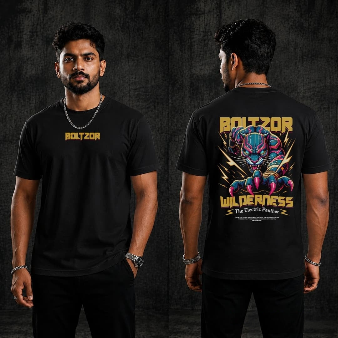 BoltZor Electric Panther Regular T-Shirt