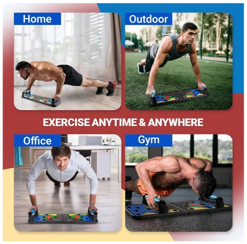 Push Up Board for Men & Women, Multi-Function Foldable Push up Board