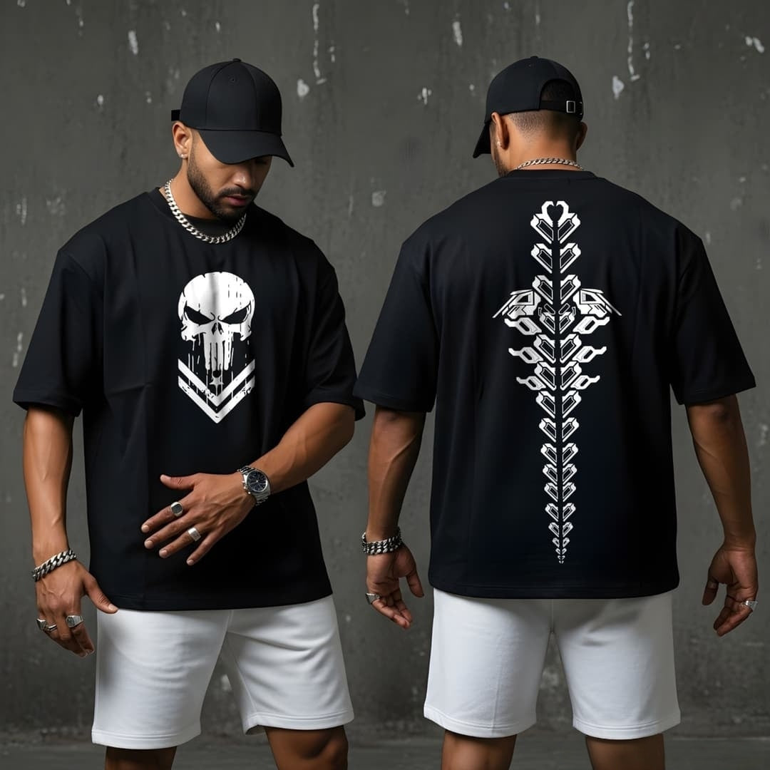 Cyber Skull Oversized T-Shirt